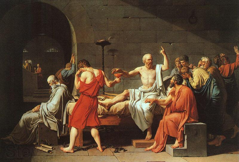 Jacques-Louis David The Death of Socrates France oil painting art